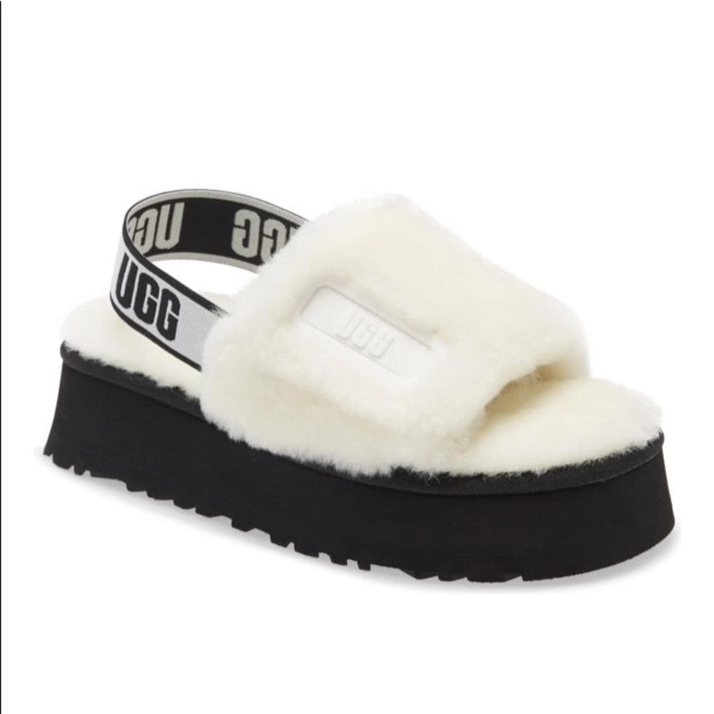 UGG Disco Genuine Shearling Platform Slipper